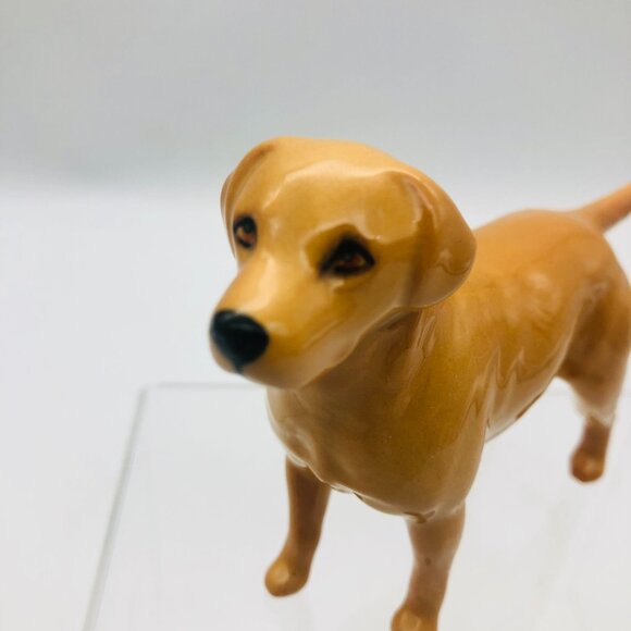 Vtg Beswick Golden Yellow Labrador Retriever Dog Figurine Porcelain England - Picture 2 of 10